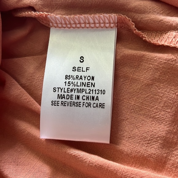 Pink Lily Shirt, Size Small, Color Pink Orange - Picture 4 of 5